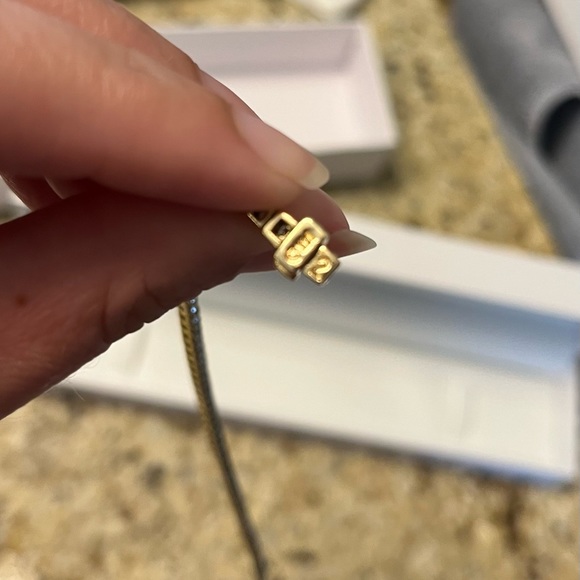 2 carat. Diamond tennis bracelet. 14 K yellow gold. 7 inch straight line. - Picture 5 of 8